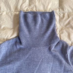Linea Donna 100% fine merino wool gray turtleneck size small